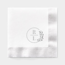 Trendy Krans Trouwen Logo Monogram Folie Servetten