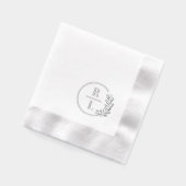 Trendy Krans Trouwen Logo Monogram Folie Servetten (Links)