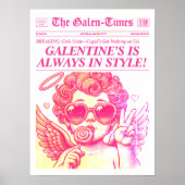 Trendy krant Art Print, Aangepaste Valentijnscadea Poster (Voorkant)