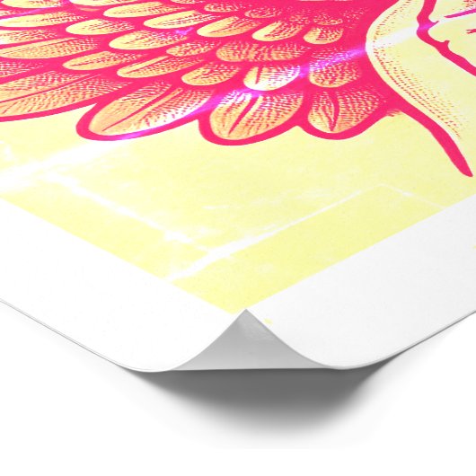 Trendy krant Art Print, Roze Cupido Wall Art Poster (Hoek)