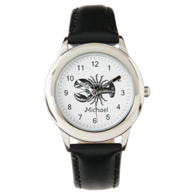 Trendy  kreeft gepersonaliseerd horloge (Voorkant)