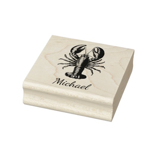 Trendy kreeft gepersonaliseerd rubberstempel (Stempel)