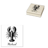 Trendy kreeft gepersonaliseerd rubberstempel (Gestempeld)