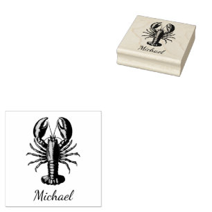 Trendy kreeft gepersonaliseerd rubberstempel