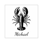 Trendy kreeft gepersonaliseerd rubberstempel (Afrduk)