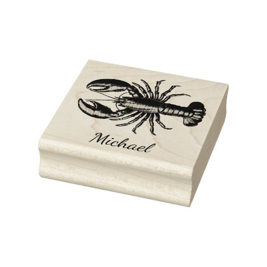 Trendy kreeft gepersonaliseerd rubberstempel (Stempel)