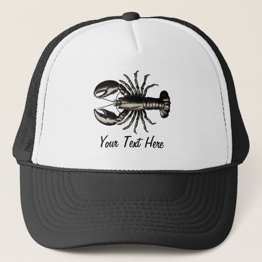 Trendy kreeft gepersonaliseerd trucker pet (Voorkant)