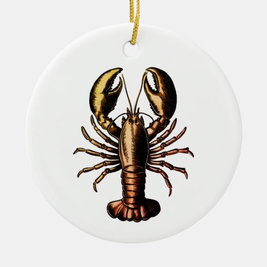 Trendy kreeft keramisch ornament (Voorkant)