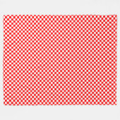 Trendy Kroatisch rood en wit gebarsten patroon Fleece Deken (Voorkant (Horizontaal))