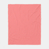 Trendy Kroatisch rood en wit geruit patroon Fleece Deken (Voorkant)