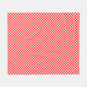 Trendy Kroatisch rood en wit geruit patroon Fleece Deken (Voorkant (Horizontaal))