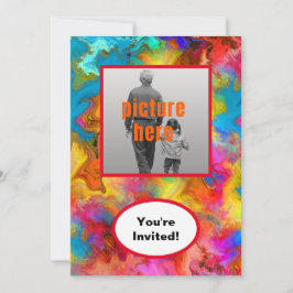 Trendy Kunst Kleurrijke Regenboog Verjaardagsfeest Kaart