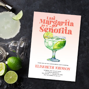 Trendy Laatste Margarita als een Señorita Bachelor Kaart