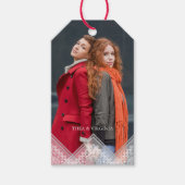 Trendy Lace Lesbian Gay Wedding Photo Instant Cadeaulabel (Voorkant)