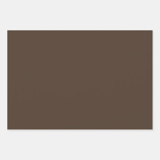 Trendy Landelijk Rustiek Bruin Effen Kleur Inpakpapier Vel (Voorkant 3)