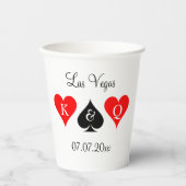 Trendy Las Vegas bruiloft partij levert op maat Papieren Bekers (Voorkant)