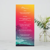Trendy Las Vegas Bruiloft Receptie Diner Menu's (Staand voorkant)