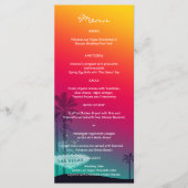 Trendy Las Vegas Bruiloft Receptie Diner Menu's (Voorkant)