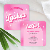 Trendy Lashes Groovy Girly Pink Lash Extensions Vierkante Visitekaartje