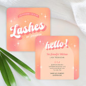 Trendy Lashes Groovy Retro Girly Lash Extensions Vierkante Visitekaartje