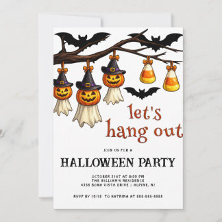 Trendy Laten we Halloween vieren Kaart