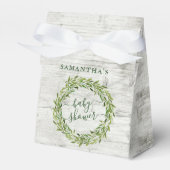 Trendy Laurel Wreath Greenery Baby shower Bedankdoosjes (Voorkant Zijde)