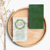 Trendy Laurel Wreath Greenery Baby shower Book Informatiekaartje