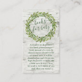 Trendy Laurel Wreath Greenery Baby shower Book Informatiekaartje (Voorkant)