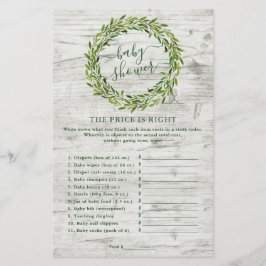 Trendy Laurel Wreath Greenery Baby shower Game