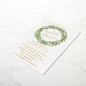 Trendy Laurel Wreath Greenery Vrijgezellenfeest Re Folie Uitnodiging (Gedraaid)