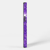 Trendy lavendel paarse glinsterende glitter glans iPhone hoesje (Rechterkant)