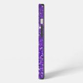 Trendy lavendel paarse glinsterende glitter glans iPhone hoesje (Linkerkant)
