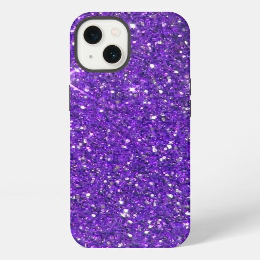 Trendy lavendel paarse glinsterende glitter glans iPhone hoesje (Achterkant)