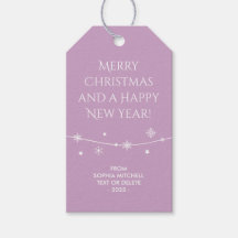Trendy - Lavendel Roze - Sneeuwvlok cadeau Labels