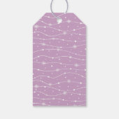 Trendy - Lavendel Roze - Sneeuwvlok cadeau Labels Cadeaulabel (Achterkant)