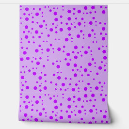 Trendy Lavendel Violet Kleur met Stippen - Comfy Behang