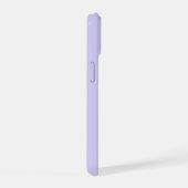 Trendy lavendel zwart wit script monogram iPhone 15 case (Rechterkant)