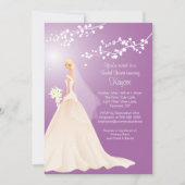 Trendy Lavender BLONDE Bride Vrijgezellenfeest Inv Kaart (Voorkant)