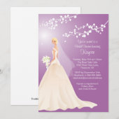 Trendy Lavender BLONDE Bride Vrijgezellenfeest Inv Kaart (Voorkant / Achterkant)