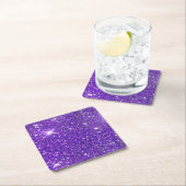 Trendy Lavender Paars Sparking Glitter Glitz Kartonnen Onderzetters (Insitu)