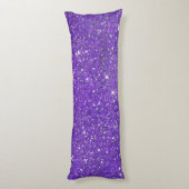 Trendy Lavender Paars Sparking Glitter Glitz Lichaamskussen (Achterkant (Verticaal))