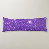 Trendy Lavender Paars Sparking Glitter Glitz Lichaamskussen (Voorkant)