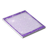 Trendy Lavender Paars Sparking Glitter Glitz Notitieblok (Schuin)