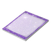 Trendy Lavender Paars Sparking Glitter Glitz Notitieblok (Linkerzijde)