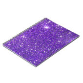 Trendy Lavender Paars Sparking Glitter Glitz Notitieboek (Linkerzijde)