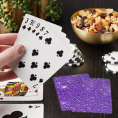 Trendy Lavender Paars Sparking Glitter Glitz Pokerkaarten (Insitu)