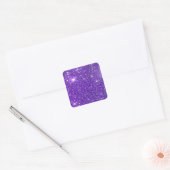 Trendy Lavender Paars Sparking Glitter Glitz Vierkante Sticker (Envelop)