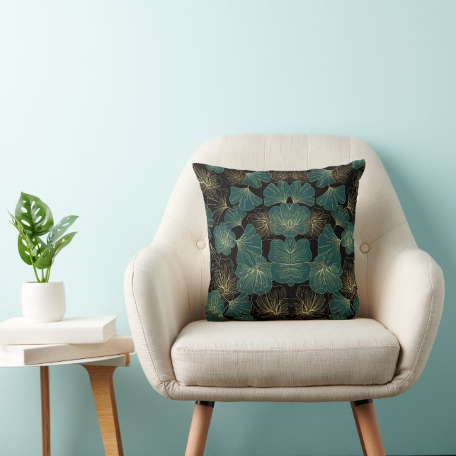 Trendy Leaf Print Sierkussen – Bold Home Accent (Stoel)