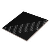 Trendy legant diagonaal lijnen op zwart tegeltje (Zijkant)