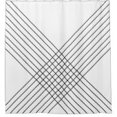Trendy legant geometric on White Douchegordijn (Voorkant)